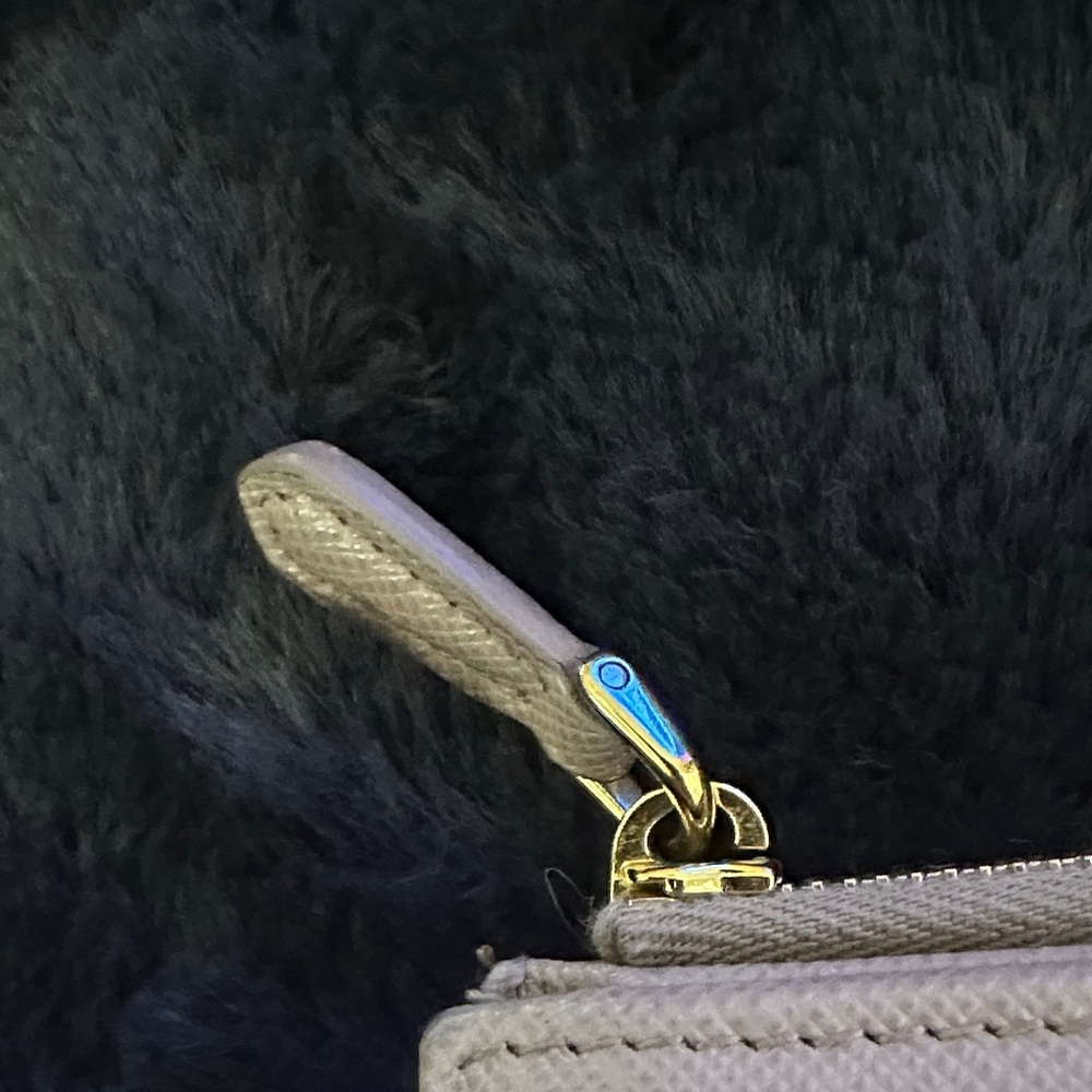 Prada Taupe Wallet with Gold Accents - Picture 6 of 10